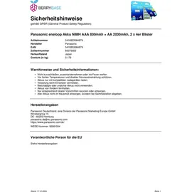 Panasonic Kombipack 4xAA 2000 mAh 4 St.