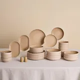 KARACA Terra Geschirrset 36-tlg. 8 Personen Creme