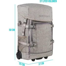 Normani Rucksack mit Trolleyfuktion und Hüftgurt - Beige
