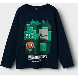 NAME IT Nkmac Minecraft Ls Nreg Top Box Noos Bfu, navy blazer 158/164, cm - 158-164