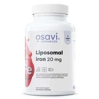 Osavi - Liposomal Iron | 20 mg Eisen pro Kapsel in besonders gut verfügbarer Form - Für Energie & bewusste Mikronährstoffversorgung - 120 vegane Kapseln
