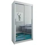 Feldmann-Wohnen Schiebetürenschrank Tokyo (1-St) weiß Spiegel Breite wählbar weiß 100 cm x 200 cm x 62 cm