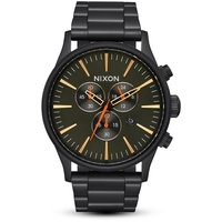 Nixon Herren Chronograph Quarz Uhr mit Edelstahl beschichtet Armband A3861032-00