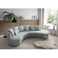 Ecksofa INOSIGN "Limoncello organische Formensprache, OTTOs Choice, L-Form", blau (aqua), B:287cm H:76cm T:160cm, 100% Polyester, Sofas, Ecksofa, ergonomische Form