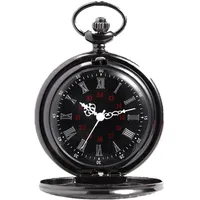 Taschenuhr Vintage Herren – Taschenuhr Quarz mit Kette – Zifferblatt in römischen Ziffern – Retro