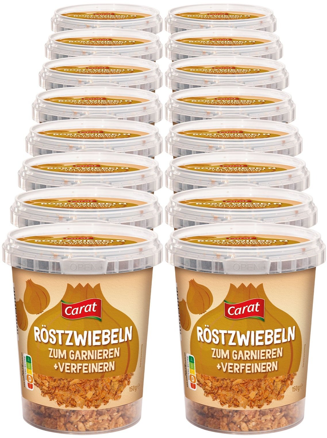 Carat Röstzwiebeln 150 g, 16er Pack