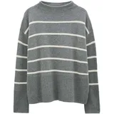 Someday Damen Pullover | Strickpullover TANALYNN Loose mit Wolle Good Grey, 38 - 38