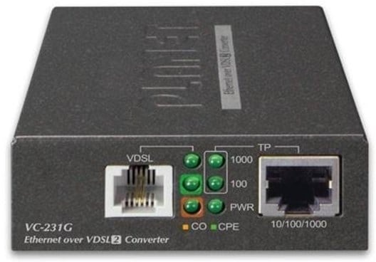 1-Port 10/100/1000T Ethernet to VDSL2 Converter -30a profile w/ G.vectoring RJ11