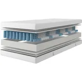 Älgdröm Taschenfederkernmatratze »Kirkja«, 21 cm cm hoch, 500 Federn, (1 St.), Flexible Matratze 90x200, 140x200 und weiteren Größen erhältlich, weiß,
