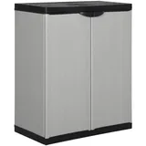 vidaXL Garten-Lagerschrank 68 x 40 x 85 cm Grau-Schwarz