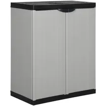 vidaXL Garten-Lagerschrank 68 x 40 x 85 cm Grau-Schwarz