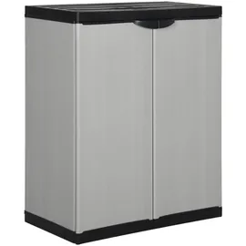 vidaXL Garten-Lagerschrank 68 x 40 x 85 cm Grau-Schwarz