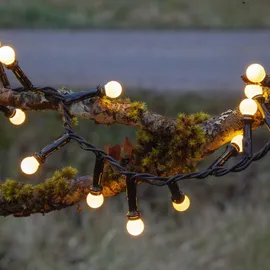 Star Trading LED-Lichterkette Berry Mini 6 m Schwarz Warmweiß