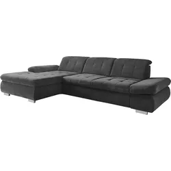 Ecksofa DIE PLANBAR "MP-IN17004 L-Form", schwarz, B:331cm H:84cm T:124cm, 100% Polyester, Sofas, wahlweise mit Funktion, Federkern
