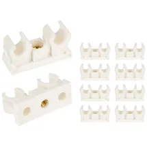 tecuro Doppel Rohrclip Set 10 Mm 10 St. Weiß
