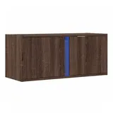 vidaXL TV-Wandschrank mit LED-Beleuchtung Eichen-Optik 80x31x35 cm