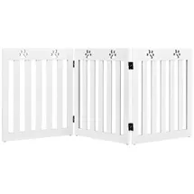 Costway Absperrgitter Hundegitter 60 cm Weiß