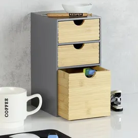 KESPER Organizer 14 x 16 x 27 cm 1-tlg. Grau/Natur
