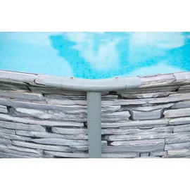 Summer Waves Active Frame Pool rund Set 305 x 76 cm steinoptik inkl. Filterpumpe