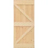 vidaXL Kiefer Massivholz rechts 90 x 210 cm braun