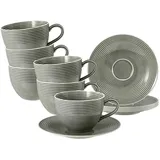 SELTMANN WEIDEN Beat Color Glaze Milchkaffeetasse 0,35 l Perlgrau 6 St.