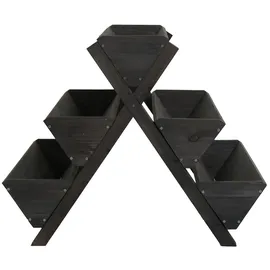 Mendler Pflanztreppe HWC-O15 56 x 56 x 70 cm Anthrazit