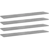 vidaXL Bücherregal 100 x 20 x 1,5 cm Betongrau