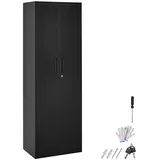 Tectake Brandon Aktenschrank 60 x 40 x 180,5 cm schwarz