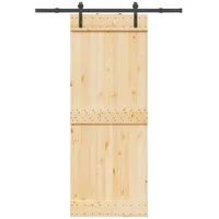 vidaXL Narvik rechts 80 x 210 cm Natürlich/Schwarz