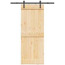 vidaXL Narvik rechts 80 x 210 cm Natürlich/Schwarz