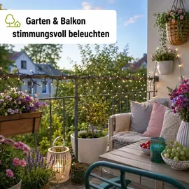 LED Universum LED-Lichterkette spritzwassergeschützt 80 m warmweiß
