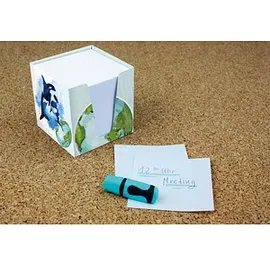 RNK RNK-Verlag Zettelbox World weiß inkl. ca. 900 Notizzettel weiß