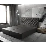 DeLife Boxspringgestell Dream-Great 180x200 cm Lederimitat Anthrazit