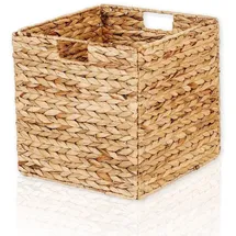 lycce Aufbewahrungskorb Kallax Box Wasserhyazinthe 33 x 33 x 33 cm braun