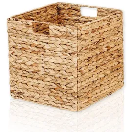 lycce Aufbewahrungskorb Kallax Box Wasserhyazinthe 33 x 33 x 33 cm braun