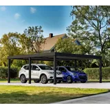 CANOPIA Doppelcarport Oslo 5,96 x 6,07 m schwarz inkl. UV-Schutz