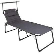 Lex XXL Sonnenliege 200 x 70 x 45 cm Anthrazit