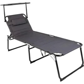 Lex XXL Sonnenliege 200 x 70 x 45 cm Anthrazit