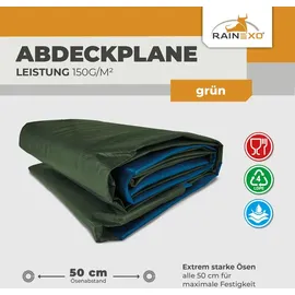 Bio Green Rainexo Abdeckplane 8 x 12 m Grün/Blau