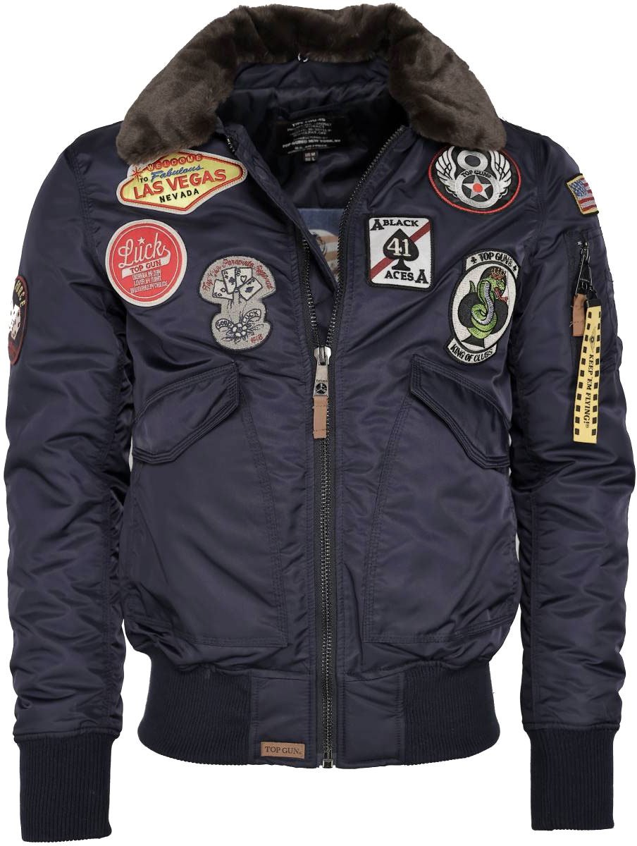 Top Gun 3032, veste en textile - Bleu Foncé - 3XL