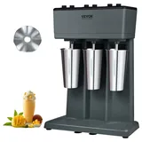 Vevor Pro Drink Mixer Getränkemixer 750 W 820 mL Einkopf-Milchshakemaschine, 3 Drehzahl Einstellbar 15000/18000 / 21000 U/min, Edelstahlbecher Milk- & Proteinshake, Getränkemixer, Cocktail