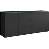 Home Affaire Sideboard 150 x 39,5 x 67,9 cm graphit Schwarz matt