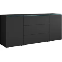 Home Affaire Sideboard 150 x 39,5 x 67,9 cm graphit Schwarz matt