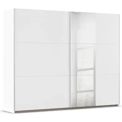 Schwebetürenschrank RAUCH "Kleiderschrank Garderobe TOPSELLER AURELIO mit 3 Ausstattungsvarianten", weiß (alpinweiß), B:261cm H:210cm T:59cm, Holzwerkstoff, Schränke, 3 verschiedene Ausstattungsvarianten Griffe aus Metall MADE IN GERMANY, Topseller