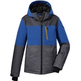 killtec Jungen Skijacke/Funktionsjacke mit Kapuze und Schneefang KSW 181 BYS SKI JCKT, anthrazit, 116, 38786-000