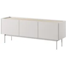 Feldmann-Wohnen Color Lowboard 144x37x55 cm Weiß/Eiche Matt