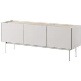 Feldmann-Wohnen Color Lowboard 144x37x55 cm Weiß/Eiche Matt