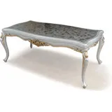 Casa Padrino Luxus Barock Esstisch Grau / Silber / Gold 208 cm - Barock Möbel
