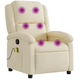 vidaXL Massagesessel Creme Stoff