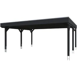 SKANHOLZ Grunewald Flachdach Carport 6,22 x 5,54 m anthrazit